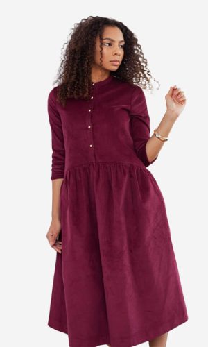 Meena dress maroon